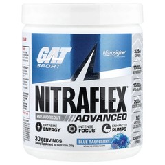 2 X GAT, Sport, NITRAFLEX� Advanced, Pre-Workout, Blue Raspberry, 10.6 oz (300