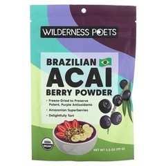 2 X Wilderness Poets, Organic Brazilian Acai Berry Powder, 3.5 oz (99 g)