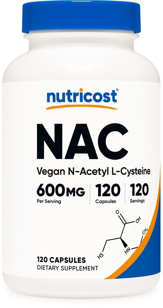 HOT-Nutricost N-Acetyl L-Cysteine (NAC) 600mg, 120 Vegan Capsules – Non-GMO