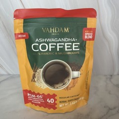 VAHDAM Ashwagandha+ Coffee Turmeric & Mushrooms 3.53oz 40 Serv