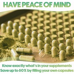 Size 0 Empty Capsules Separated 10,000 Count Clear Empty Vegan Vegetarian HPMC