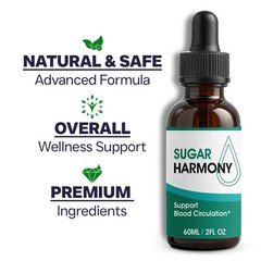 (5 Pack) Sugar Harmony Drops, SugarHarmony Maximum potency Blood Support