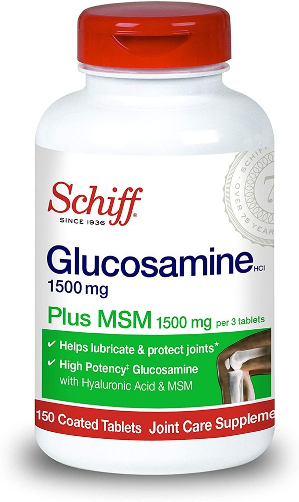 Schiff Glucosamine 1500Mg Plus Msm And Hyaluronic Acid, Joint Supplement – 150 C