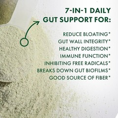 BIOHM Digestive Greens Superfood Powder 7.4oz 30 Servings Gut Immune Fiber