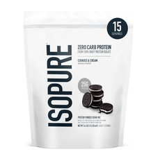 Isopure Zero Carb Whey Isolate Cookies Cream 25g Protein 15 Servings
