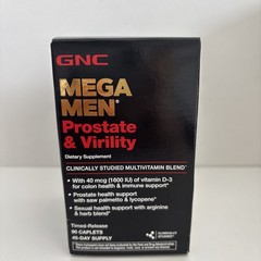 90 Count Mega Men Prostate & Virility Caplets Exp 01/2027