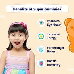 Gritzo Super Multivitamin Gummies For Kids Natural Orange Flavour 21 Vitamins K2