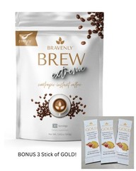 Bravenly Brew Extreme Nootropic Instant Coffee (SCOOPS) w/BONUS GOLD Sticks!