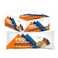 PROBAR – PROTEIN Bar, Peanut Butter Chocolate, 1 Count (Pack of 12), brown