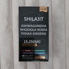 ESUNM Extra Strength Shilajit Blend w/ Ashwagandha & Ginseng 60 Veggie Caps