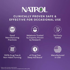 Natrol® Melatonin Gummies, Sleep Support for Adults, Strawberry Flavor, 5 mg, 60