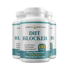 3-Pack Simply Revival DHT Blocker – Promote Healthy Hair Regrowth – 180 Capsules