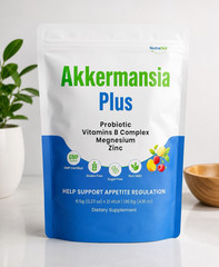 NutraGut Akkermansia Plus Probiotic Powder B Complex Mg Zinc GF 136.5g