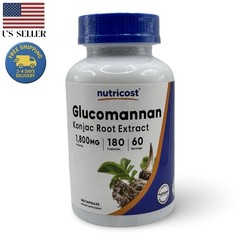 Nutricost Glucomannan 1,800mg Per Serving – 180 Capsules | Non-GMO, Vegan