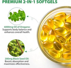 Resilia Oil Of Oregano With Black Seed Oil 6,000MG