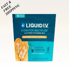 Liquid I.V. Hydration Multiplier Orange Vanilla | Electrolyte Powder 16 Servings