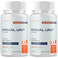 (2 Pack) Primal Unit XL Advanced Male Support Supplement PrimalUnitXL 120 Caps