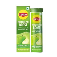 Lipton Metabolism Boost 16 Effervescent Tabs | Green Tea & ACV | Free Shipping