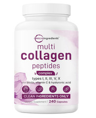 Micro Ingredients Multi Collagen Pills for Women & Men, 240 Capsules**