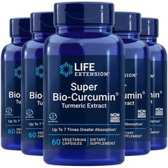 5 PACK Super Bio-Curcumin Turmeric Extract, 400mg Life Extension – 60 capsules
