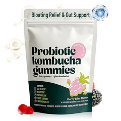 3X Probiotic Kombucha Gummy – Prebiotics,Probiotics,Postbiotics,Fiber Supplement