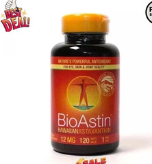 BioAstin Hawaiian Astaxanthin 12 mg Supplement 120 Soft Gels – 10/2027