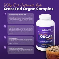 Grass-Fed Beef Organ Complex – Freeze-Dried Liver, Heart & Kidney Blend, 1 Bottl