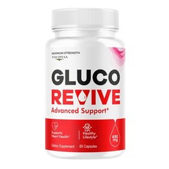 GlucoRevive Blood Sugar Balance Support Supplement Capsules 1 Pack 60Ct