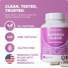 Rosabella Saffron Blend For Positive Mood & Stress Support Vegan Gluten-Free