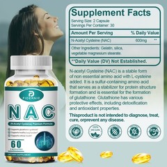 NAC (N-Acetyl Cysteine) 600mg Supports Antioxidant Detoxifying Lung Health