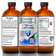 Colloidal Silver 16 oz Glass Angels Lab 10ppm