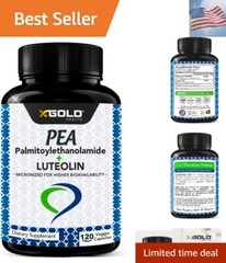 Palmitoylethanolamide 630 mg + Luteolin Standardized 98%- Micronized Pea 99% …