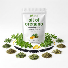 Oil of Oregano 6000mg with Black Seed Oil Softgels 300 Count Dietary Supplement