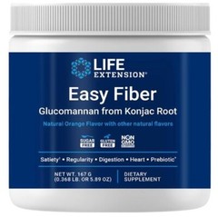 Life Extension Easy Fiber Glucomannan from Konjac Root Digestion Heart Health