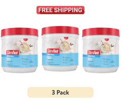 (3 PACK) SlimFast Original Meal Replacement Shake Powder, French Vanilla, 12.83