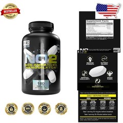 Performance NO2 Formula 3000mg L-Arginine AAKG Vascularity 180 Caplets