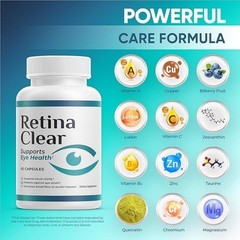 Retina Clear Vision Support Supplement Eye Health Formula with Lutein Zeaxant US