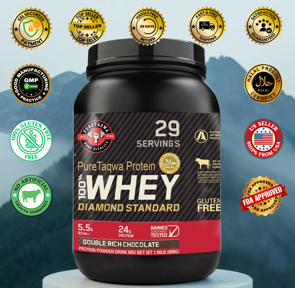 PureTaqwa-Diamond Standard 100% Whey Protein Powder-Double Rich Chocolate Flavor