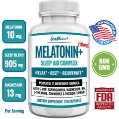 Melatonin+Sleep Aid Complex – Ashwagandha,Chamomile,L-Taurine, 5-HTP, L-Theanine