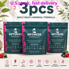 3PCS Optimize Minerals Multi – Mineral Daily Powder – Gluten Free, 30 Servings