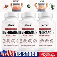 3X Alevia Pomegranate Capsules 60ct Organic Extract Antioxidant US