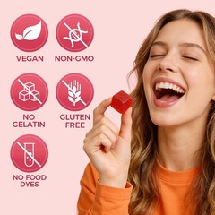 Spicy Cubes Hot Peach Gummies With Chili Pepper, Maca Root And Muira Puama Gummy