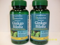 Puritans Pride Ginkgo Biloba 120 mg 100 Capsules 2 Pack