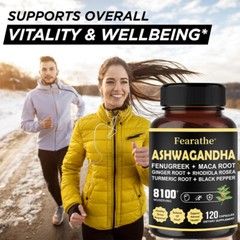 Ashwagandha 6000mg Fenugreek 550mg Maca Root 500mg Ginger Root 250mg Rhodiola