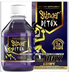 Stinger Detox Buzz 5X Deep System Cleanser Drink – Grape Flavor – 8 FL OZ