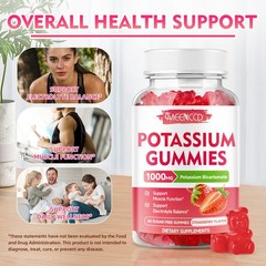 Potassium Gummies, Bicarbonate Supplement for 60 Count (Pack of 1)