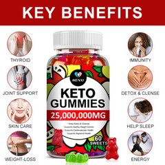 Keto ACV Gummies – 25000000MG BHB Weight Loss Fat Burner Appetite Suppressant