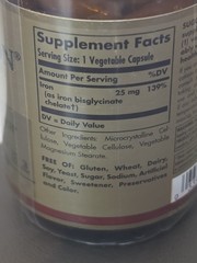 Solgar Gentle Iron Vegetable Capsules – 25mg – 180 Count – Ex: 8/27