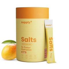 Supply6 Salts | Electrolyte Mix | Zero Added Sugar, (18 Servings, Mango) b320