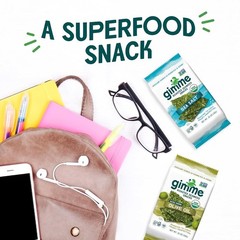 Gimme Organic Roasted Seaweed Snack, EVOO, 6Ct, Keto, Vegan, GF, Omega-3, Iodine
